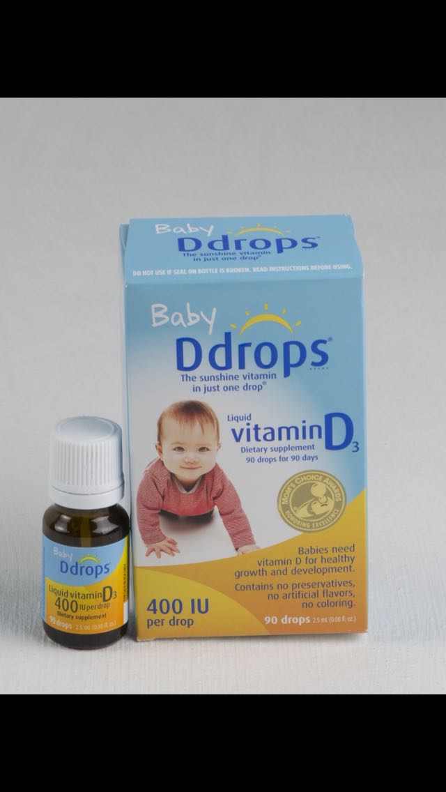 Ddrops 维生素 D3婴儿 baby d drops VD 宝宝补钙滴剂90滴