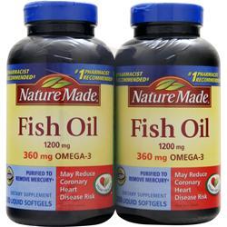 Nature Made深海鱼油软胶囊440粒 中老年fish oil 2瓶装